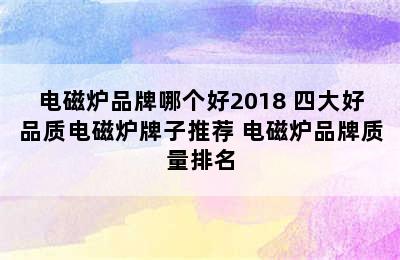 电磁炉品牌哪个好2018 四大好品质电磁炉牌子推荐 电磁炉品牌质量排名